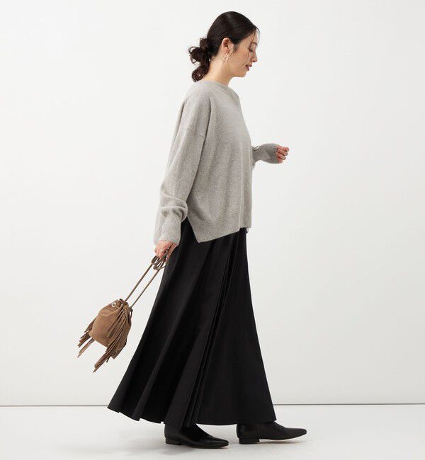 NOLLEY'S「《UVカット、速乾性、接触冷感》ウォッシャブルヴィンテージタフタマチ入りマキシスカート」|フレア|