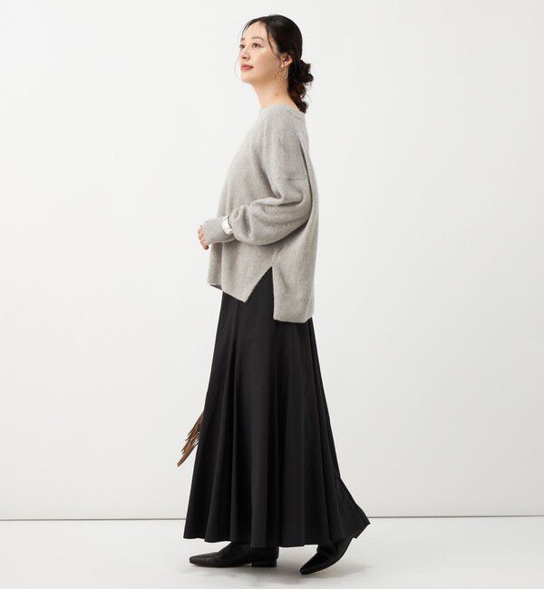 NOLLEY'S「《UVカット、速乾性、接触冷感》ウォッシャブルヴィンテージタフタマチ入りマキシスカート」|フレア|