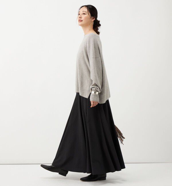 NOLLEY'S「《UVカット、速乾性、接触冷感》ウォッシャブルヴィンテージタフタマチ入りマキシスカート」|フレア|