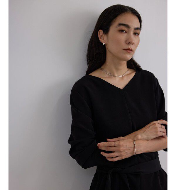 SALON adam et rope'「【WEB限定】マットサテン2WAYプルオーバー / イージーケア・セットアップ対応」|シャツ・ブラウス|