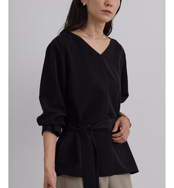 SALON adam et rope'「【WEB限定】マットサテン2WAYプルオーバー / イージーケア・セットアップ対応」|シャツ・ブラウス|