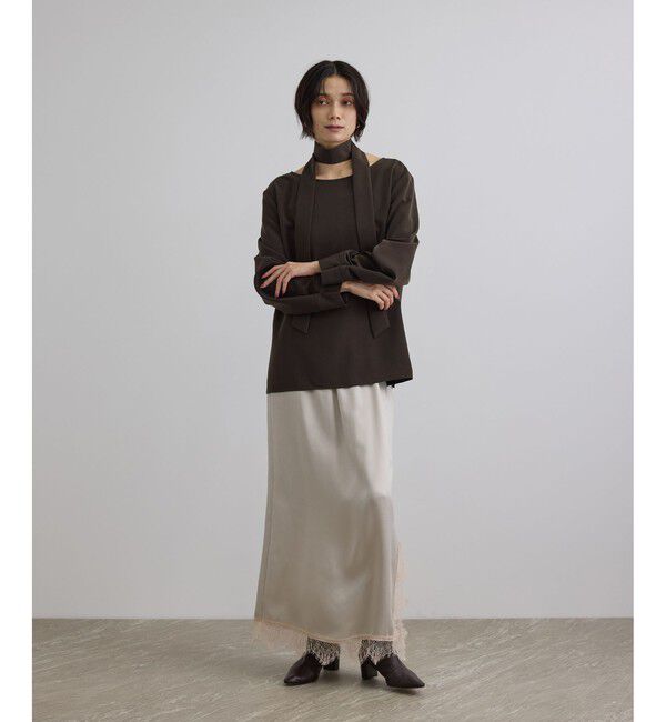 SALON adam et rope'「【WEB限定】マットサテン2WAYプルオーバー / イージーケア・セットアップ対応」|シャツ・ブラウス|