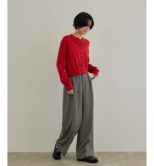 SALON adam et rope'「ファインフラノ2タックパンツ/ネップヘリンボン２タックパンツ」|スラックス|