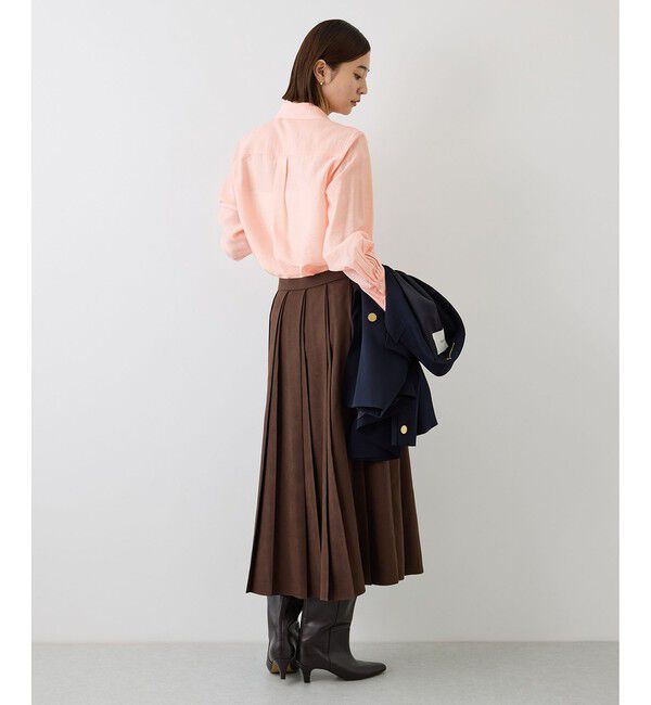 ROPE「【J'aDoRe・一部店舗限定サイズ】チョーカー付きロングカフスナローシャツ(取り外し可能)/イージーケア」|シャツ・ブラウス|