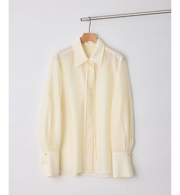 ROPE「【J'aDoRe・一部店舗限定サイズ】チョーカー付きロングカフスナローシャツ(取り外し可能)/イージーケア」|シャツ・ブラウス|