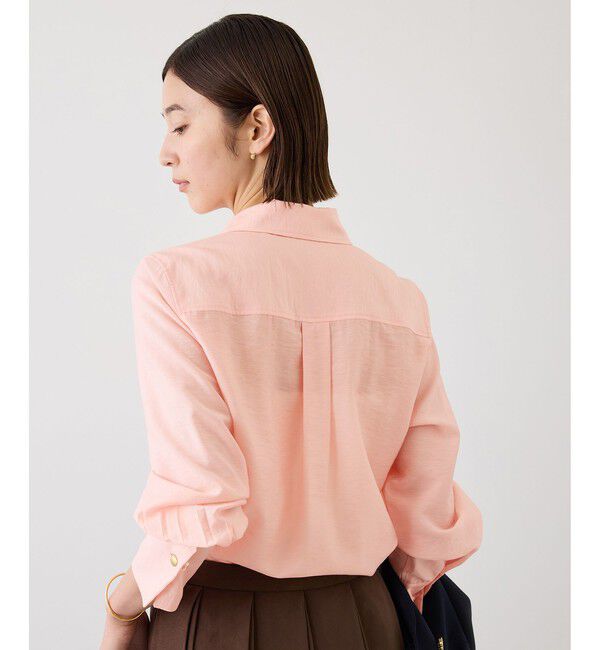 ROPE「【J'aDoRe・一部店舗限定サイズ】チョーカー付きロングカフスナローシャツ(取り外し可能)/イージーケア」|シャツ・ブラウス|