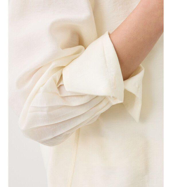 ROPE「【J'aDoRe・一部店舗限定サイズ】チョーカー付きロングカフスナローシャツ(取り外し可能)/イージーケア」|シャツ・ブラウス|