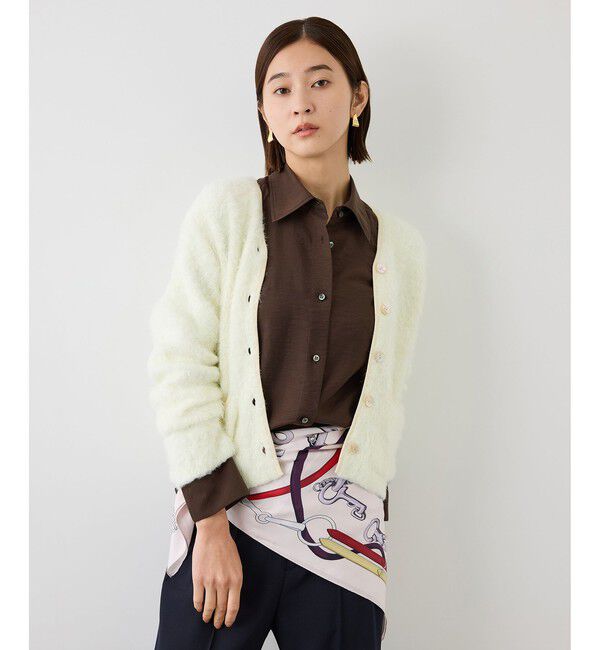 ROPE「【J'aDoRe・一部店舗限定サイズ】チョーカー付きロングカフスナローシャツ(取り外し可能)/イージーケア」|シャツ・ブラウス|