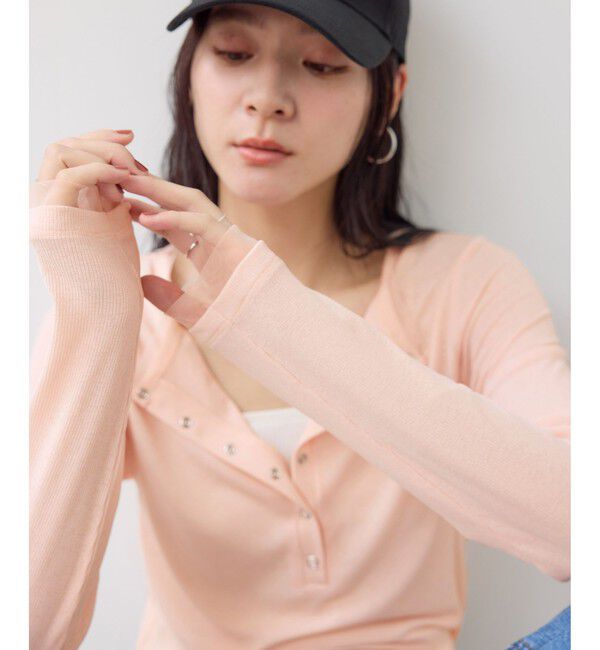 VIS「シアーヘンリーロングスリーブTシャツ」|Tシャツ・カットソー|