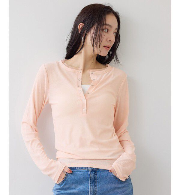 VIS「シアーヘンリーロングスリーブTシャツ」|Tシャツ・カットソー|