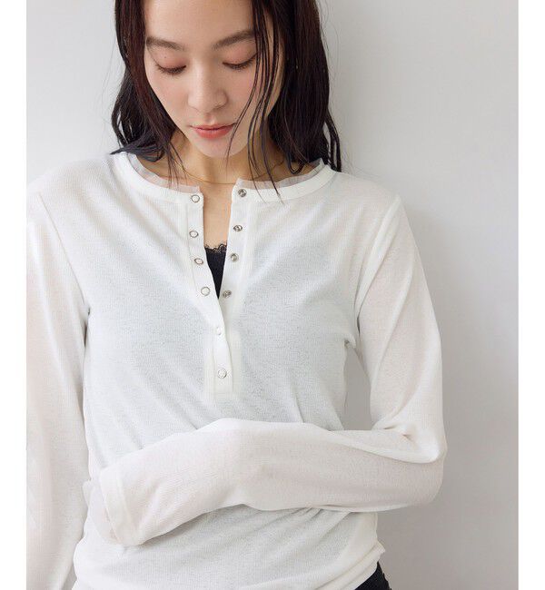 VIS「シアーヘンリーロングスリーブTシャツ」|Tシャツ・カットソー|