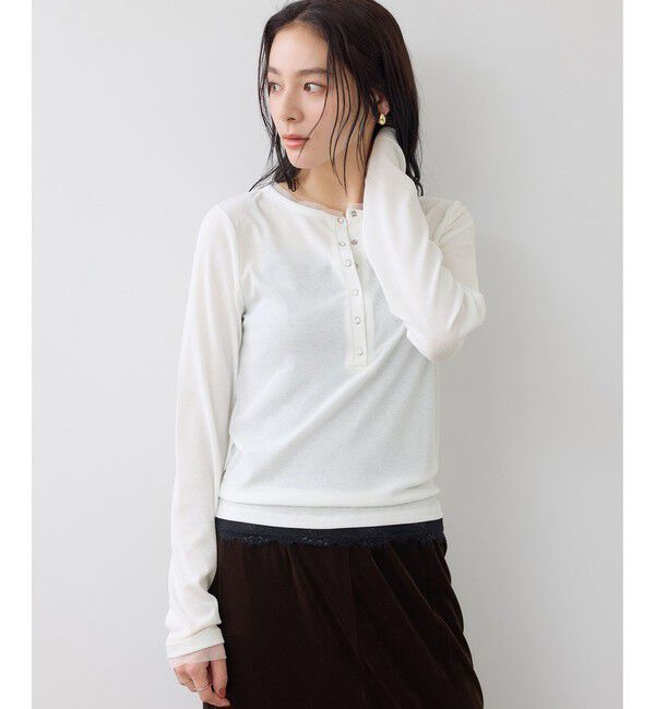 VIS「シアーヘンリーロングスリーブTシャツ」|Tシャツ・カットソー|