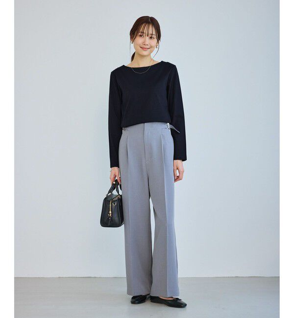 Rope&rsquo;Picnic「60シルケットボートネックジャケットインナー」|Tシャツ・カットソー|