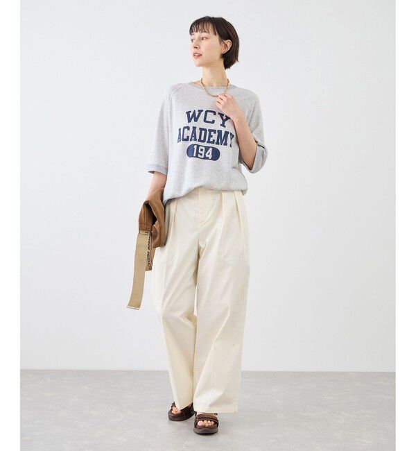 Rope&rsquo;Picnic「【Champion/チャンピオン別注】アソートロゴボートネックハーフスリーブスウェットプルオーバー」|Tシャツ・カットソー|