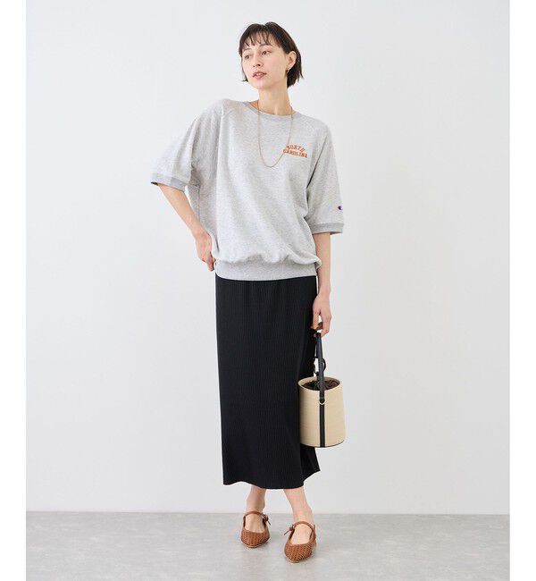 Rope&rsquo;Picnic「【Champion/チャンピオン別注】アソートロゴボートネックハーフスリーブスウェットプルオーバー」|Tシャツ・カットソー|