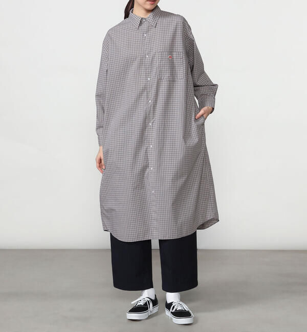 DANTON「DANTON | プランサーボタン シャツワンピース PLAID WOMEN」|ワンピース|