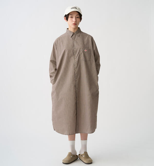 DANTON「DANTON | プランサーボタン シャツワンピース PLAID WOMEN」|ワンピース|