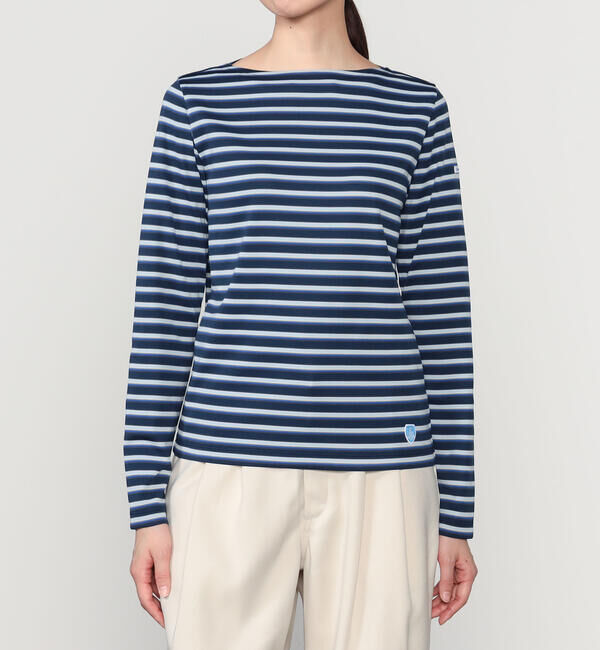ORCIVAL「ORCIVAL | ジャージー ボートネック長袖プルオーバー WOMEN」|Tシャツ・カットソー|NAVY系1