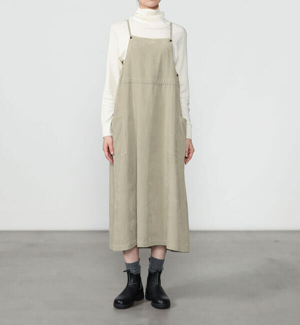 LE GLAZIK「LE GLAZIK | C/Rコーデュロイ サロペットスカート WOMEN」|ワンピース|GREY