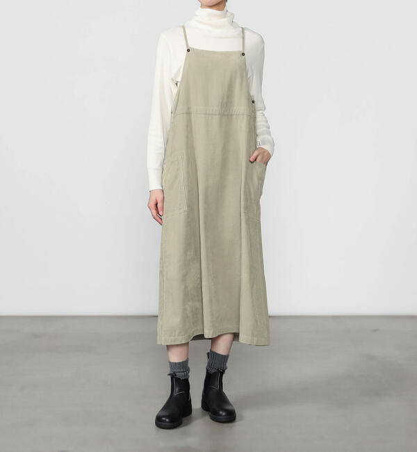 LE GLAZIK「LE GLAZIK | C/Rコーデュロイ サロペットスカート WOMEN」|ワンピース|