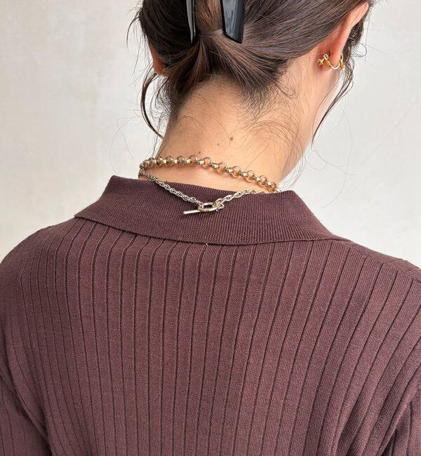  「【WEB限定】ワイドリブシャツカーディガン」|カーディガン|