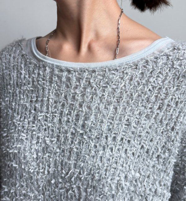  「テープヤーン&times;モヘアプルオーバー」|ニット・セーター|