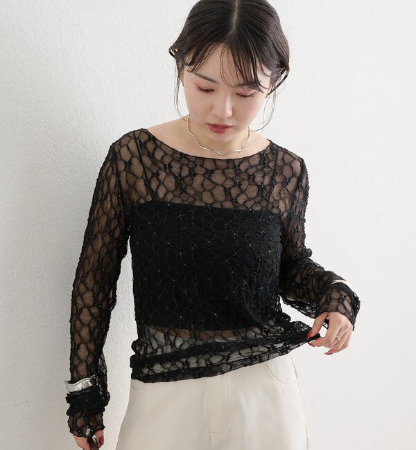  「キラキラレースプルオーバー」|Tシャツ・カットソー|