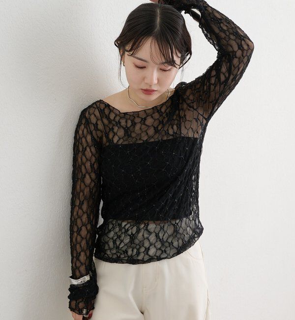  「キラキラレースプルオーバー」|Tシャツ・カットソー|