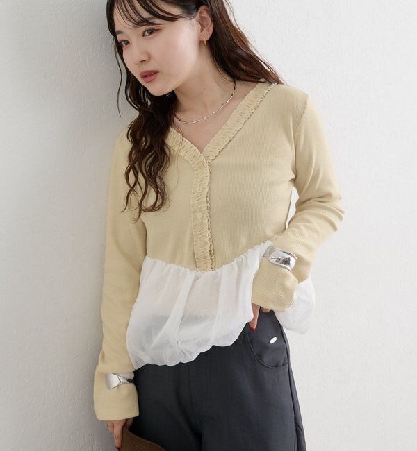  「ペプラムバルーンプルオーバー」|Tシャツ・カットソー|