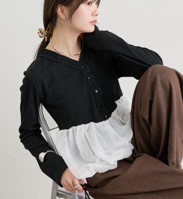  「ペプラムバルーンプルオーバー」|Tシャツ・カットソー|