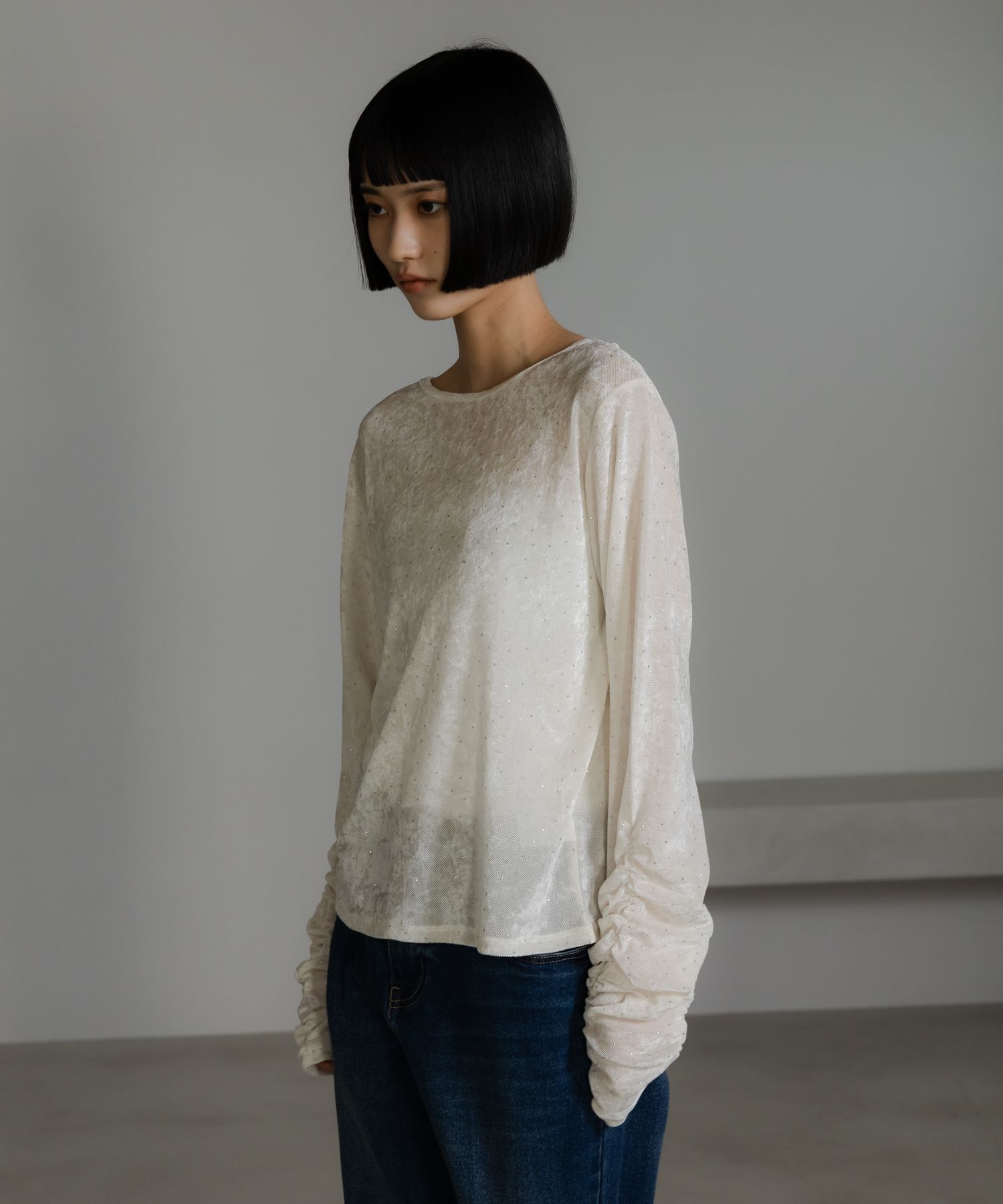 LOWRYS FARM「ベロアドットＬＳ」|Tシャツ・カットソー|