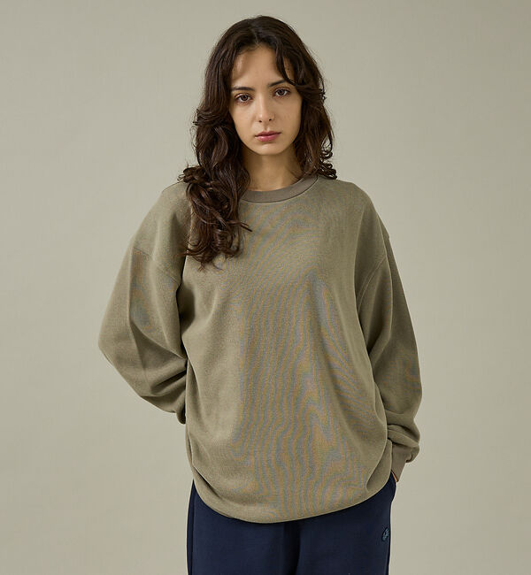 ABAHOUSE「【SEABEES / シービーズ】ニットソー クルーネック ロングスリーブティー」|Tシャツ・カットソー|グレージュ
