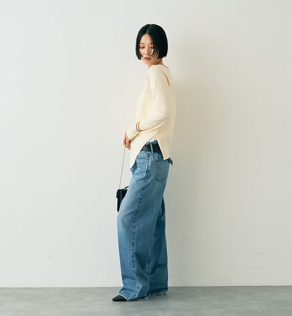 Rouge vif「【一部店舗限定】センターシーム ボートネックニットプルオーバー」|ニット・セーター|