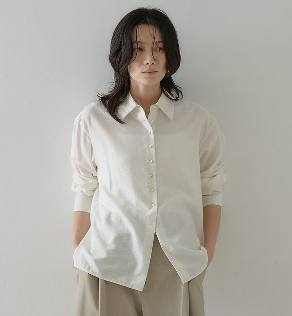 qualite「ウールミックスシャツ【予約】」|シャツ・ブラウス|