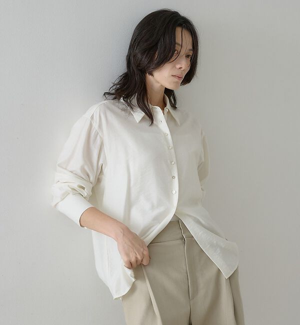 qualite「ウールミックスシャツ【予約】」|シャツ・ブラウス|