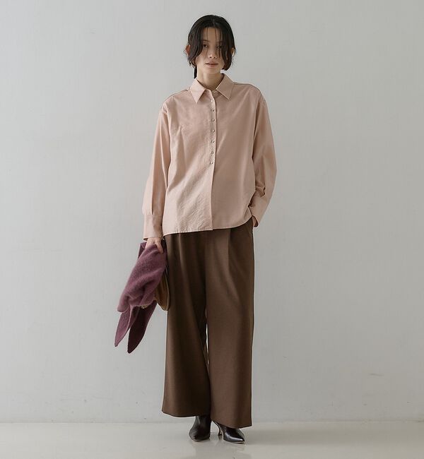 qualite「ウールミックスシャツ【予約】」|シャツ・ブラウス|