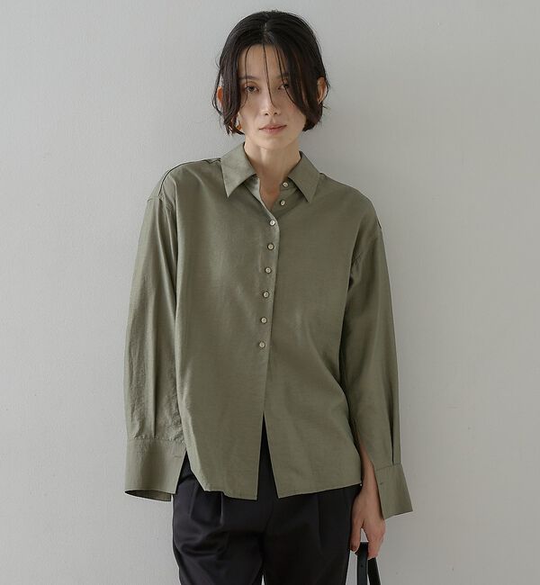 qualite「ウールミックスシャツ【予約】」|シャツ・ブラウス|