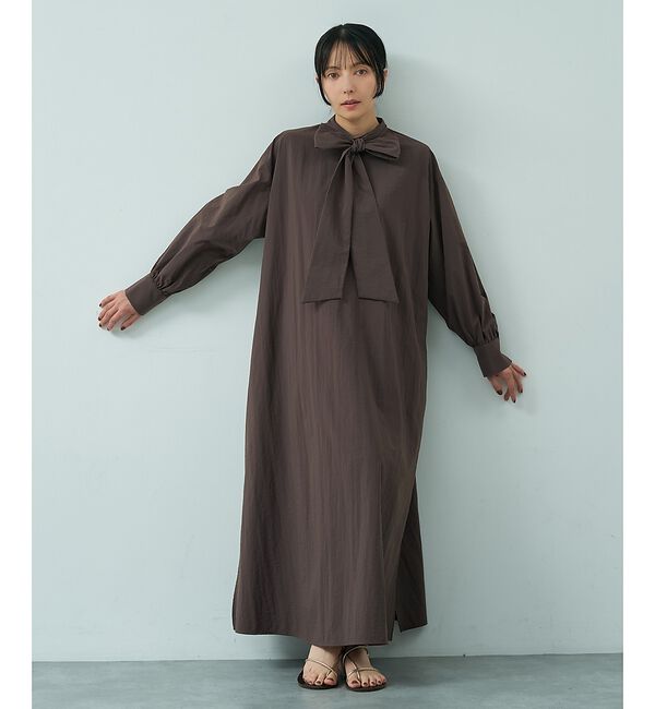 abahouse mavie「【ベッキーコラボ】ボウタイロングワンピース」|ワンピース|