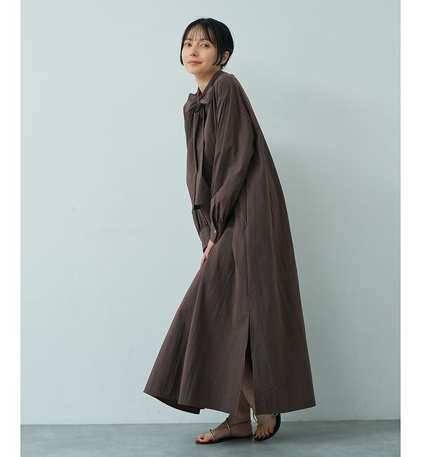 abahouse mavie「【ベッキーコラボ】ボウタイロングワンピース」|ワンピース|