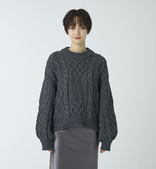 abahouse mavie「【ベッキーコラボ】ケーブル編みニット」|ニット・セーター|