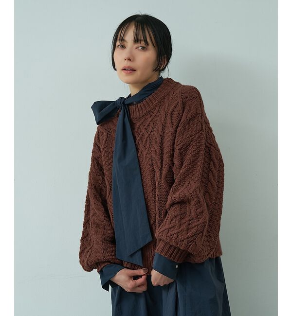 abahouse mavie「【ベッキーコラボ】ケーブル編みニット」|ニット・セーター|
