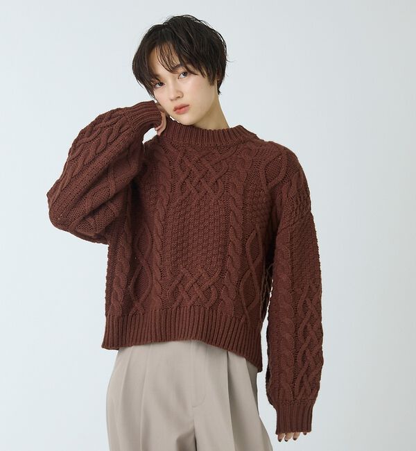 abahouse mavie「【ベッキーコラボ】ケーブル編みニット」|ニット・セーター|
