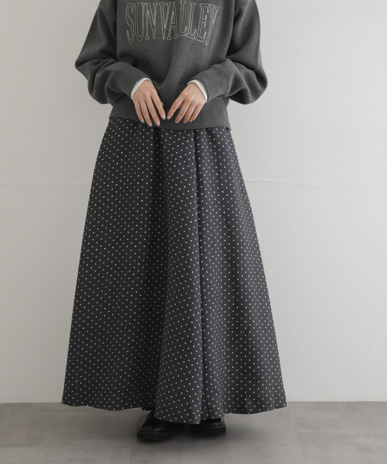 Sonny Label 「『WEB限定』ドットプリントフレアスカート」|スカート|