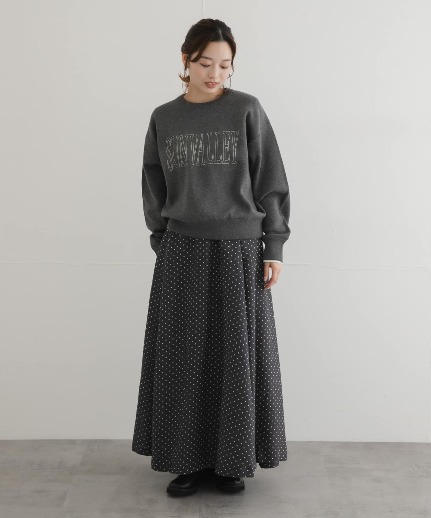 Sonny Label 「『WEB限定』ドットプリントフレアスカート」|スカート|