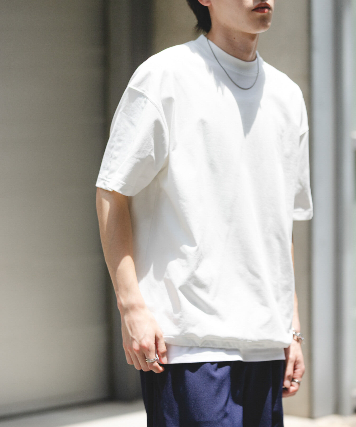 SENSE OF PLACE by URBAN RESEARCH「『接触冷感/ｲｰｼﾞｰｹｱ』ｸｲｯｸﾄﾞﾗｲｱｿｰﾄﾄﾞﾛｰｺｰﾄﾞ」|Tシャツ・カットソー|