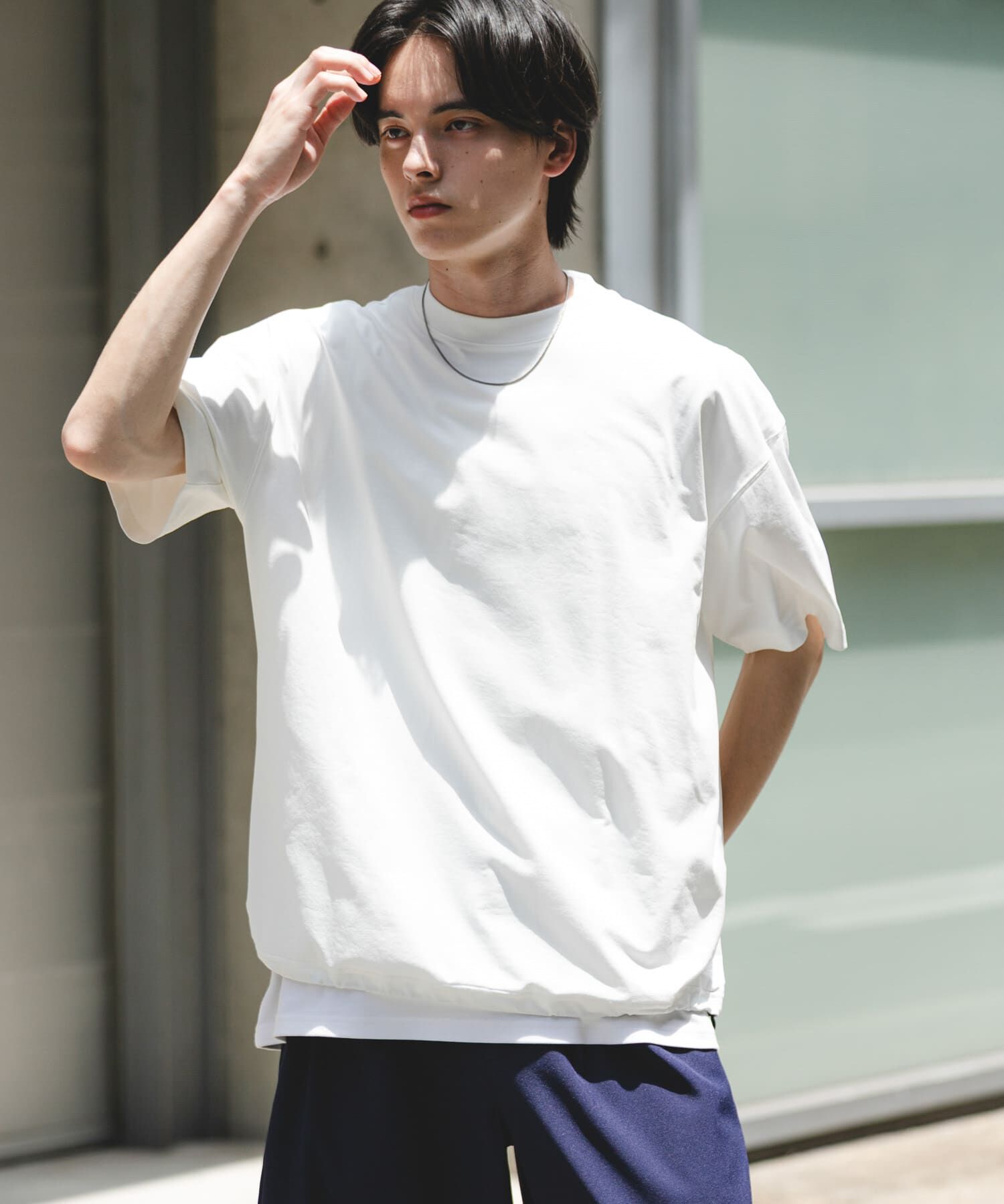 SENSE OF PLACE by URBAN RESEARCH「『接触冷感/ｲｰｼﾞｰｹｱ』ｸｲｯｸﾄﾞﾗｲｱｿｰﾄﾄﾞﾛｰｺｰﾄﾞ」|Tシャツ・カットソー|
