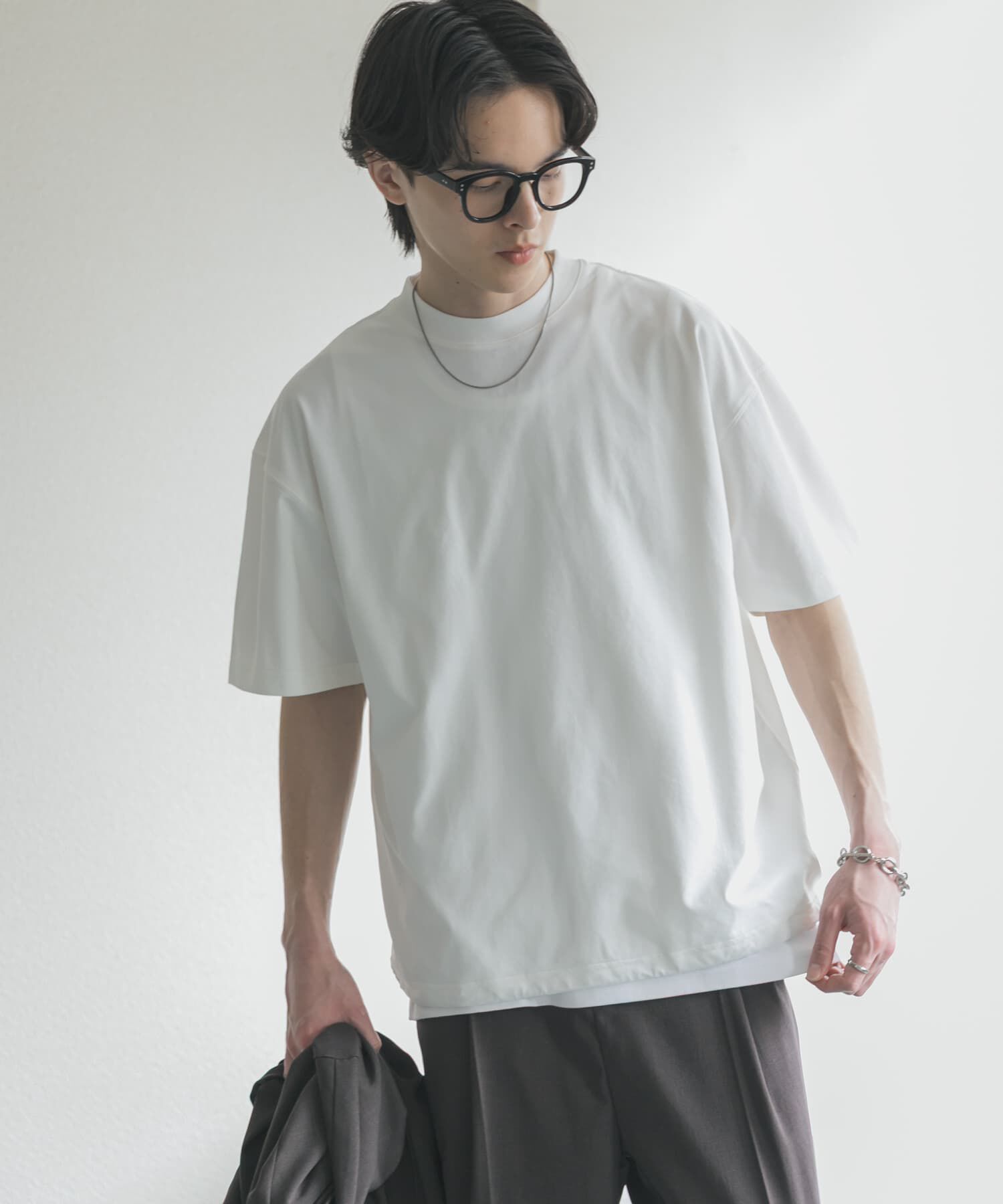 SENSE OF PLACE by URBAN RESEARCH「『接触冷感/ｲｰｼﾞｰｹｱ』ｸｲｯｸﾄﾞﾗｲｱｿｰﾄﾄﾞﾛｰｺｰﾄﾞ」|Tシャツ・カットソー|