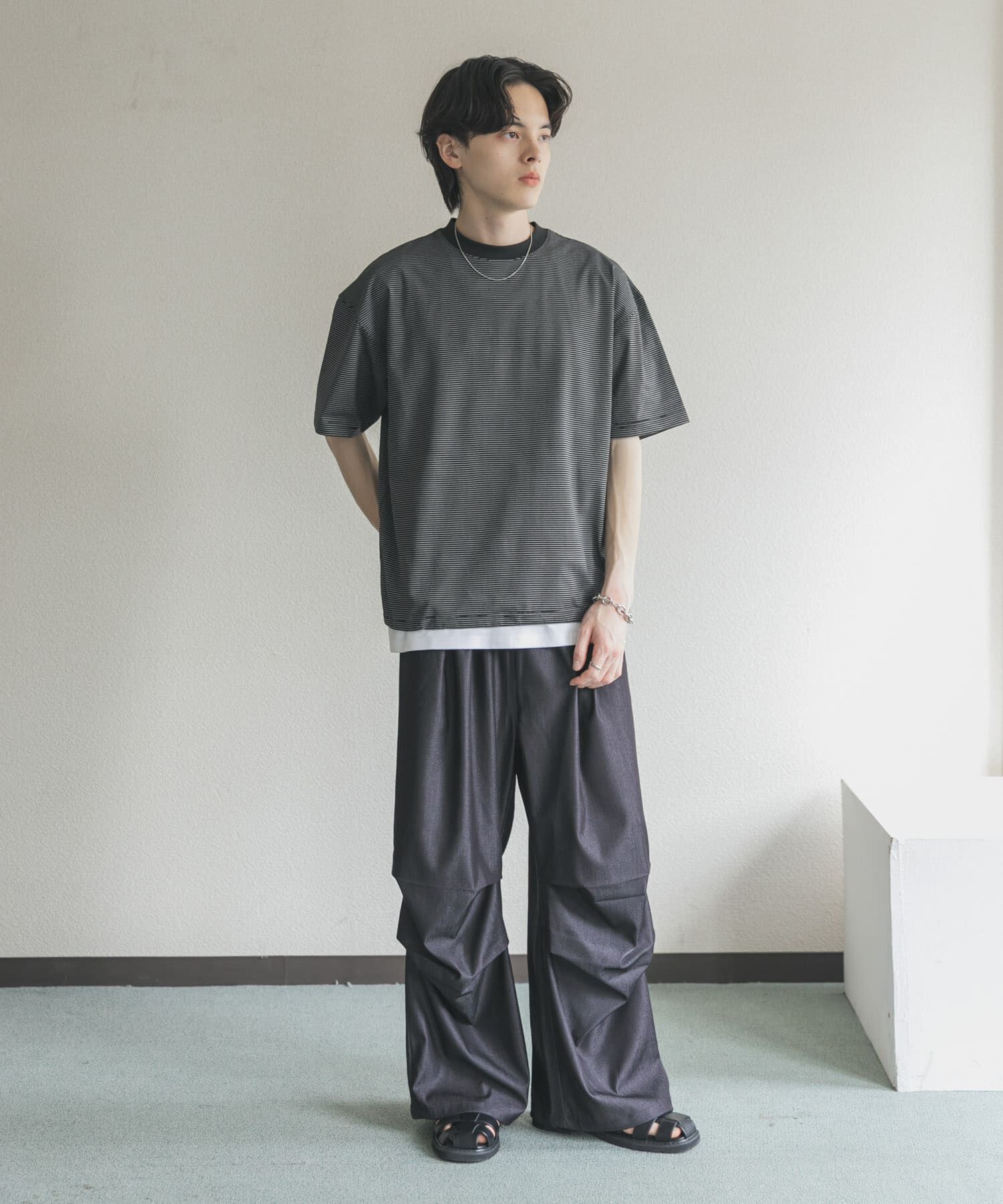 SENSE OF PLACE by URBAN RESEARCH「『接触冷感/ｲｰｼﾞｰｹｱ』ｸｲｯｸﾄﾞﾗｲｱｿｰﾄﾄﾞﾛｰｺｰﾄﾞ」|Tシャツ・カットソー|