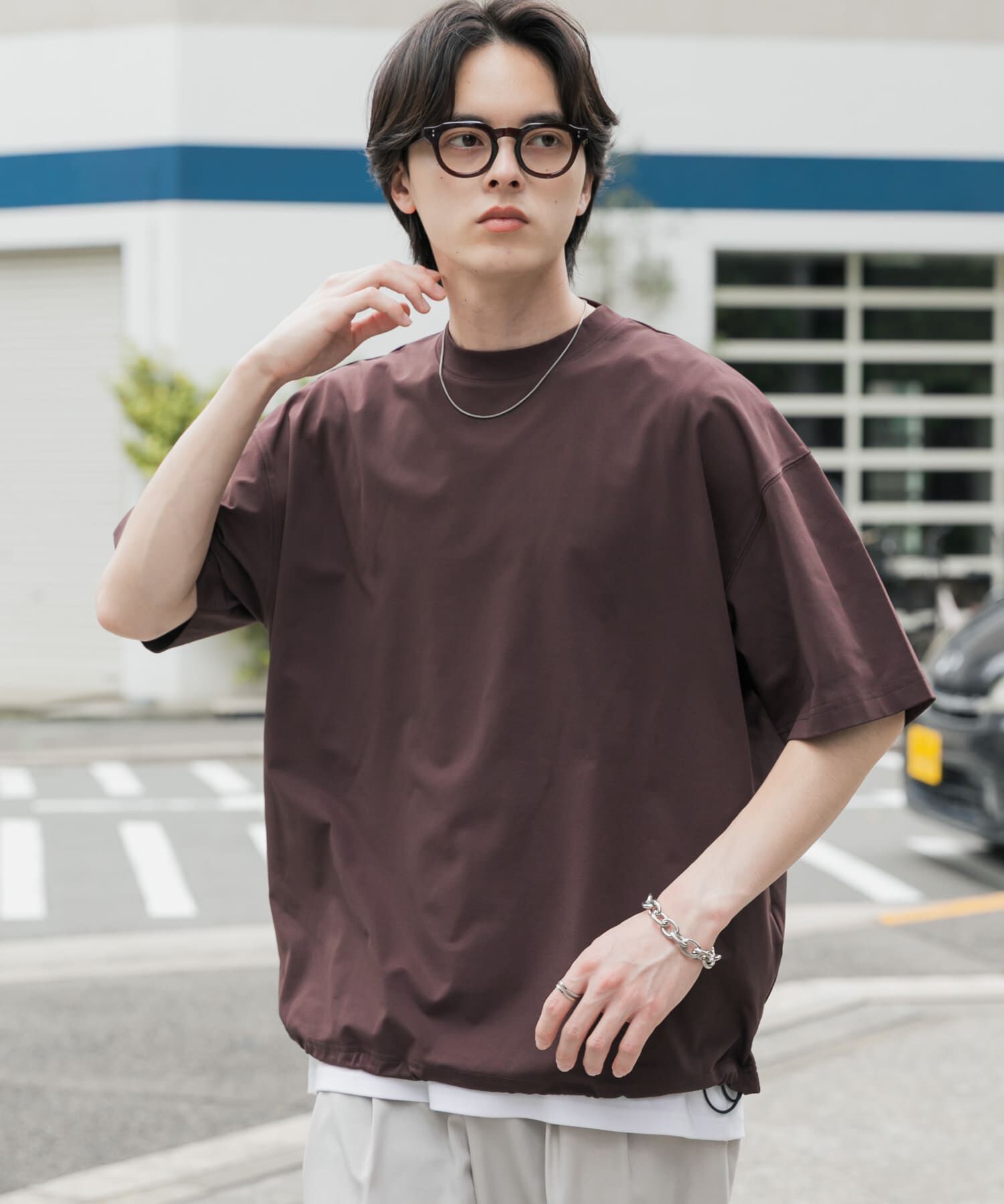 SENSE OF PLACE by URBAN RESEARCH「『接触冷感/ｲｰｼﾞｰｹｱ』ｸｲｯｸﾄﾞﾗｲｱｿｰﾄﾄﾞﾛｰｺｰﾄﾞ」|Tシャツ・カットソー|