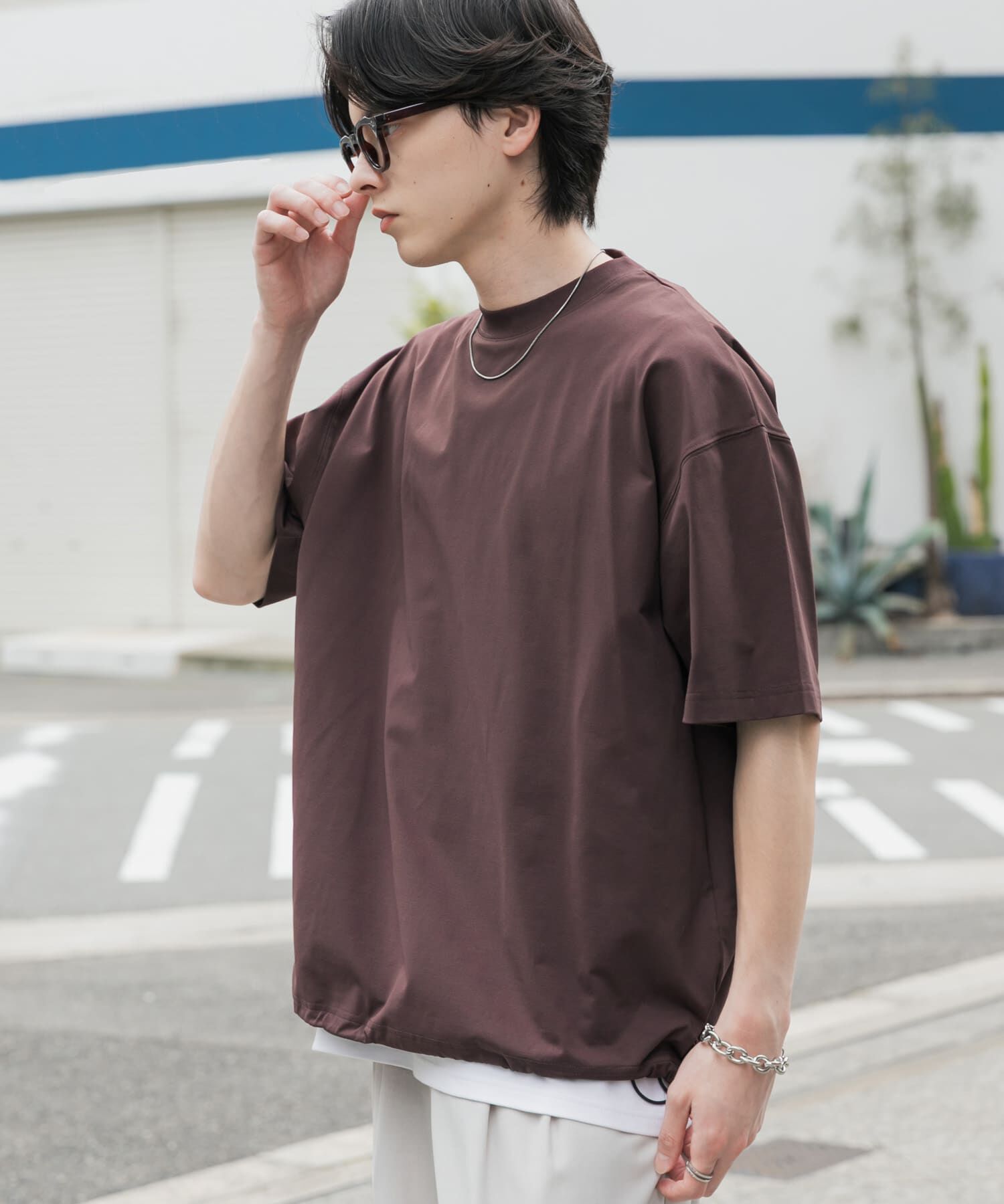 SENSE OF PLACE by URBAN RESEARCH「『接触冷感/ｲｰｼﾞｰｹｱ』ｸｲｯｸﾄﾞﾗｲｱｿｰﾄﾄﾞﾛｰｺｰﾄﾞ」|Tシャツ・カットソー|